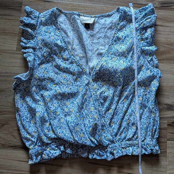 Universal Thread 2-piece Blue Floral Sleeveless Top and Maxi Skirt, L - Picture 4 of 6